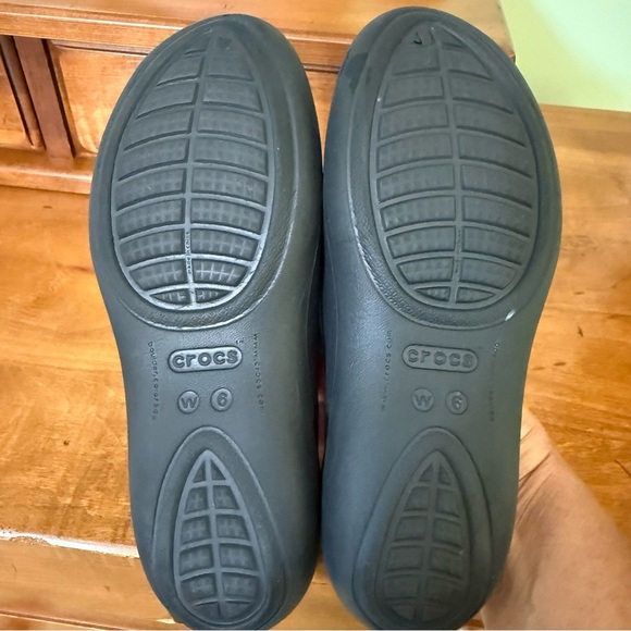 Crocs Taylor ballet flats black sling back slip on shoes - Picture 5 of 6